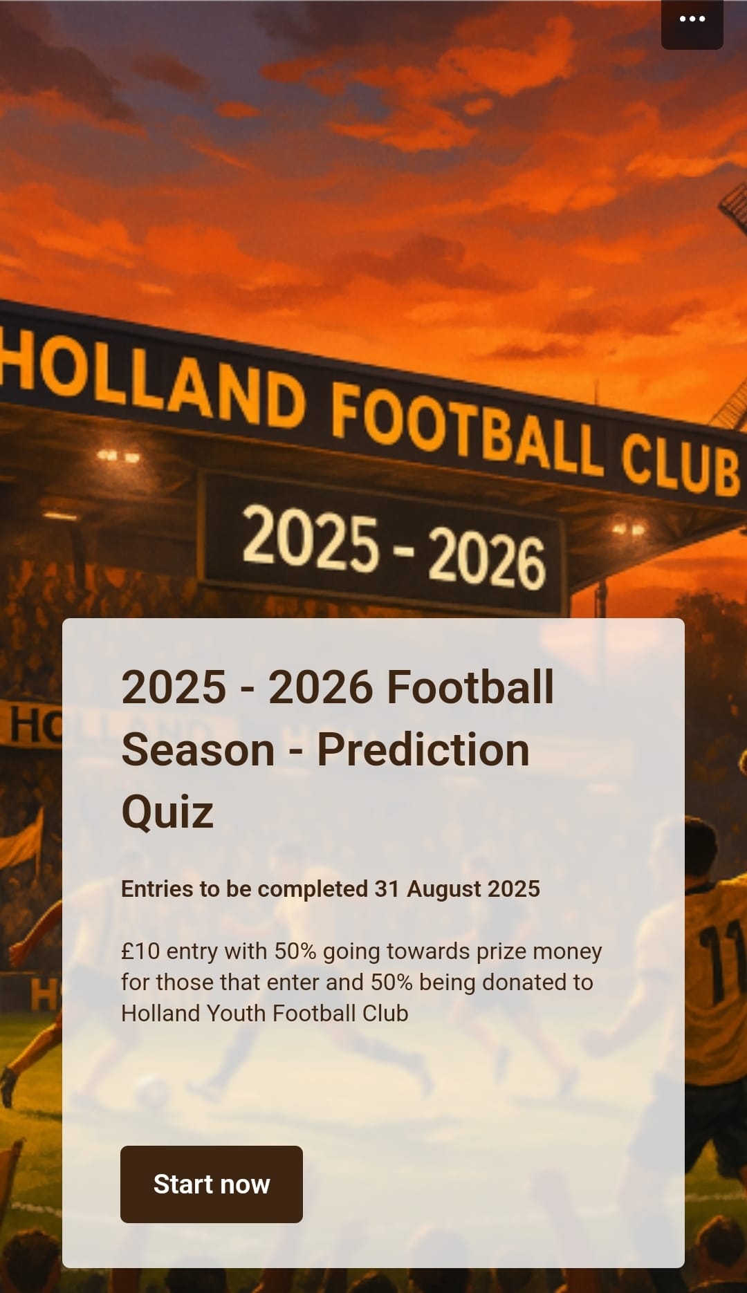 Football Prediction Quiz: 2025–2026 Season