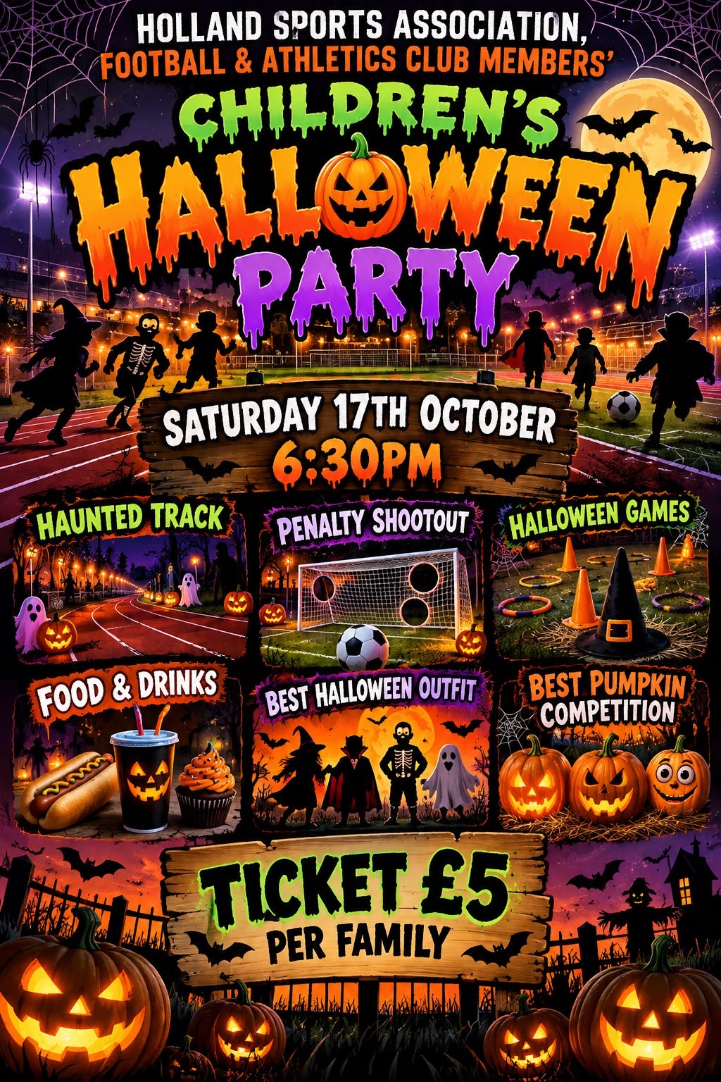 Halloween Party - HSFC Juniors - 17th October 6:30pm